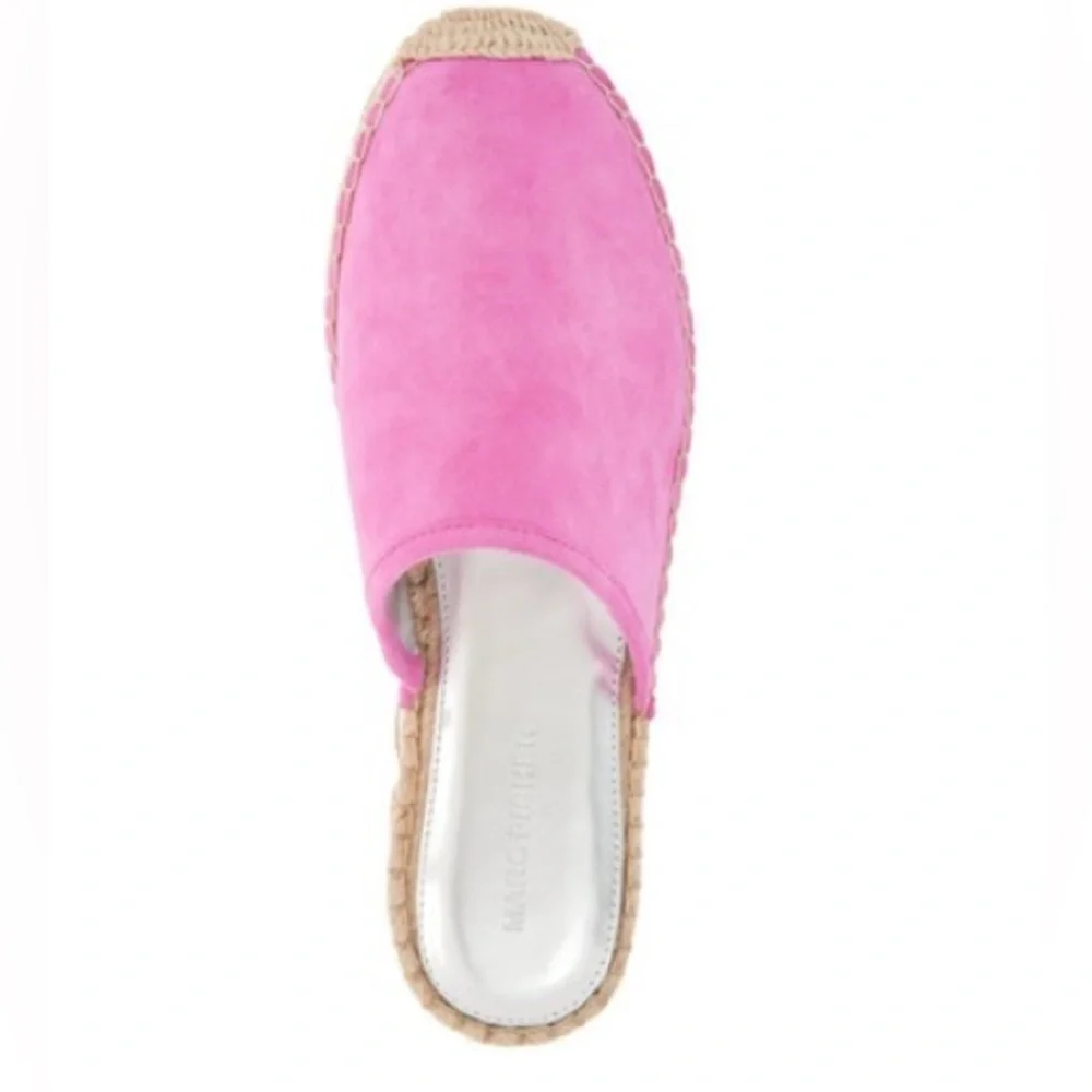 Marc Fisher Suede Espadrille Mules Gift Medium Pink Size 6 NEW - Picture 3 of 6
